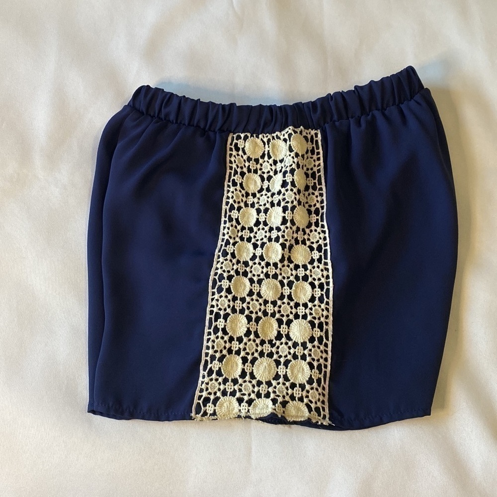 NAVY BLUE SHORTS WITH CROCHET ✨✨✨ - Picture 4 of 5